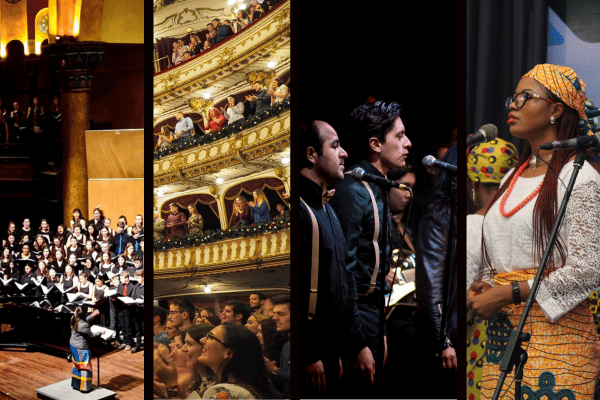 Image of audiences and performers