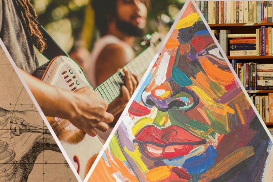 Arts and humanities in triangles