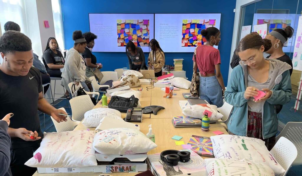 College prep activities help rising seniors navigate the path into college and are among activities offered to students in the Bloomberg Arts Internship program. Photo courtesy Arts for Learning Maryland.