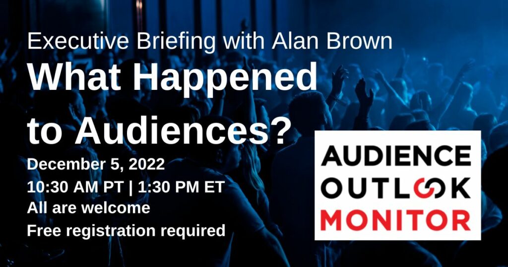 Invitation to Audience Outlook Monitor Executive Briefing on December 5th "What Happened to Audiences?"