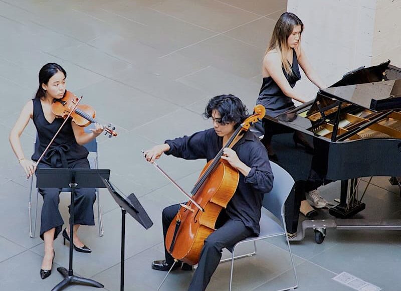 Heaun Moon and brother with pianist Ariel Want