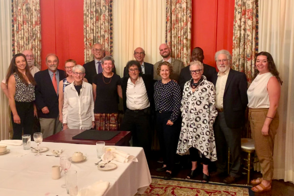 From left:

Lindsay Olds, John Emery, Tom Wolf, Ilana Hardesty, Barbara Akiba, Ken Sherman, Jane Culbert, John Sanbonmatsu, Joe Kluger, Gina Perille, Henry Clapp, Dennie Wolf, Stan Thompson, Marc Goldring, Kathleen Hill