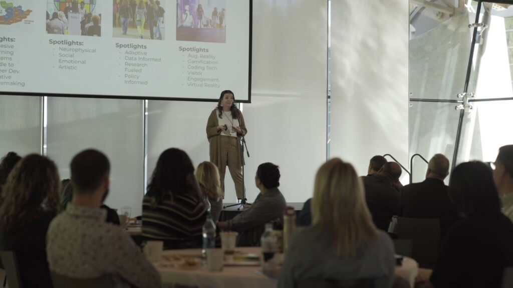 Image of Kathleen Hill presenting.