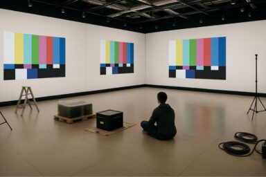 IITF Header image, person in a room